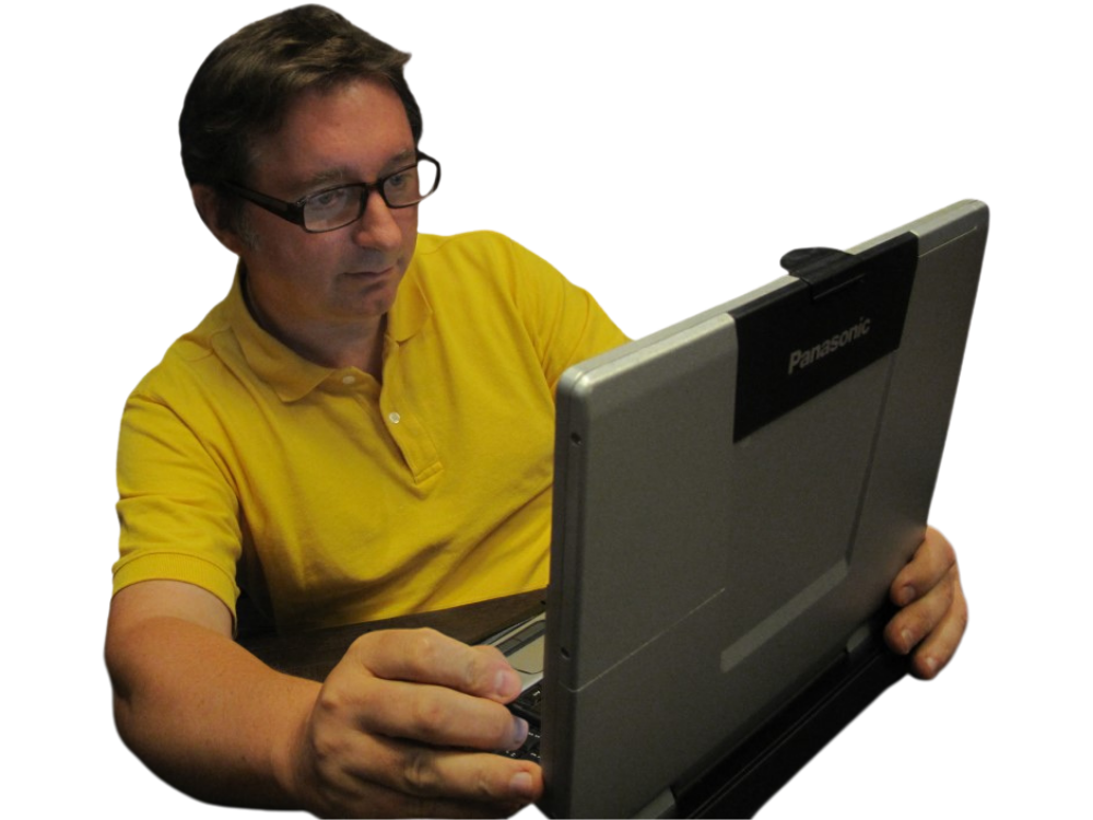 Hermann Strijewski demonstrating fast database programming methods described in Hyperfast Herminator