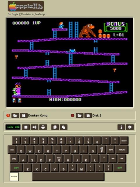 Interactive apple II emulator showing classic computer programs referenced in Hyperfast Herminator